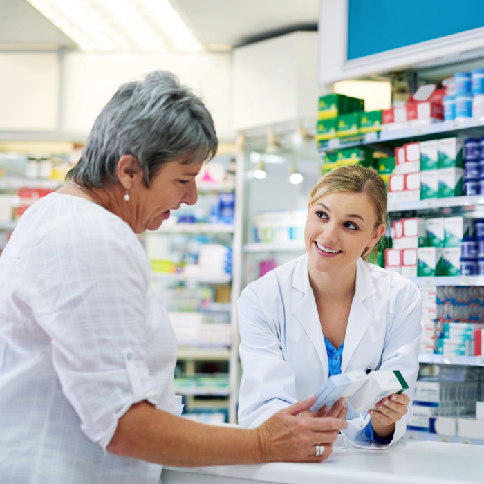 pharmacist and client