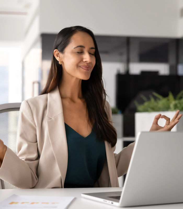 employee meditate